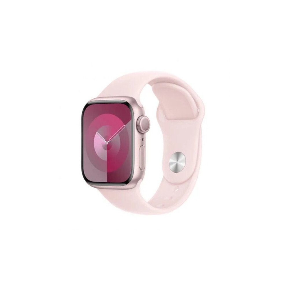 APPLE WATCH SERIES 9 MR9J3QL/A 45MM PINK ALUMINIUM CASE WITH LIGHT PINK SPORT LOOP