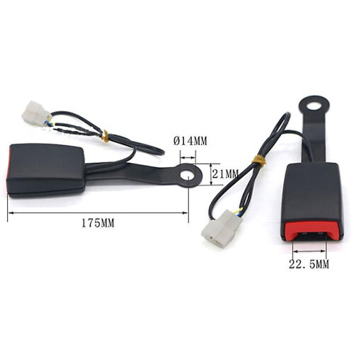Universal Auto Car Seat Belt Buckle Socket Plug Connector W/warning Cable Hfmqv 1
