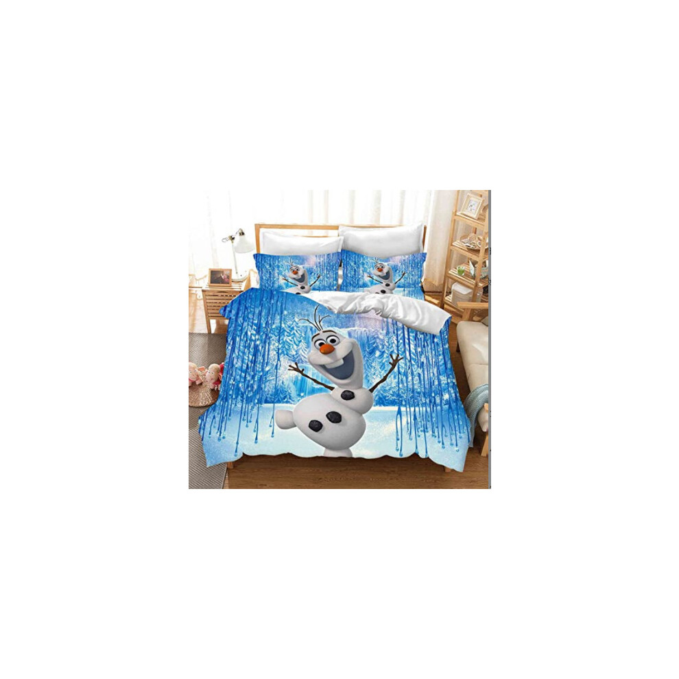 (1, Single(135x200 cm)) Frozen Bedding Single Double Duvet Cover Set