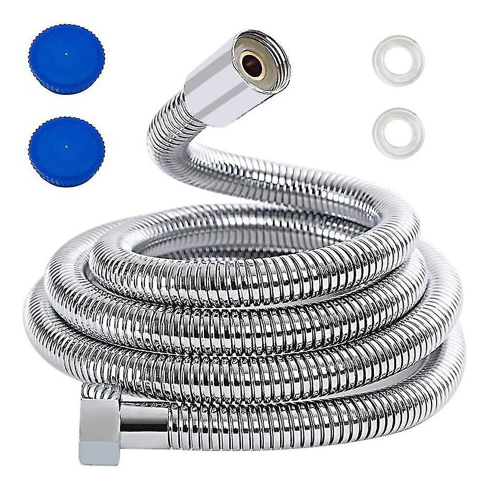 3m Shower Hose, Stainless Steel Replacement Shower Pipe Extra Long Shower Hose With Washers, Chorme (3m/118inch) A
