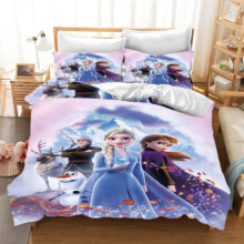 (6, Double(200x200 cm)) Frozen Bedding Single Double Duvet Cover Set