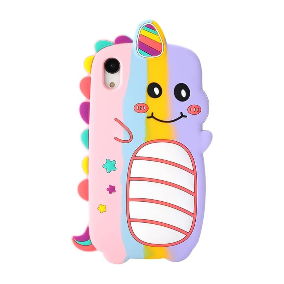 3D Unicorn Case For Iphone Xs Max,3D Cute Cartoon Kids Girls Women Unicorn Shape Soft Silicone Case For Phone Rainbow 7770197746861