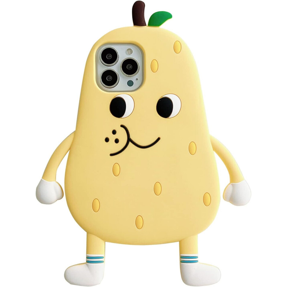 Kawaii Phone Cases Apply To Iphone 8Plus/7Plus/6Plus,Cute Cartoon Pear Phone Case Unique Fun Cover Case 3D Phone Case Soft Silicone Shockproof Cover 7770197751827