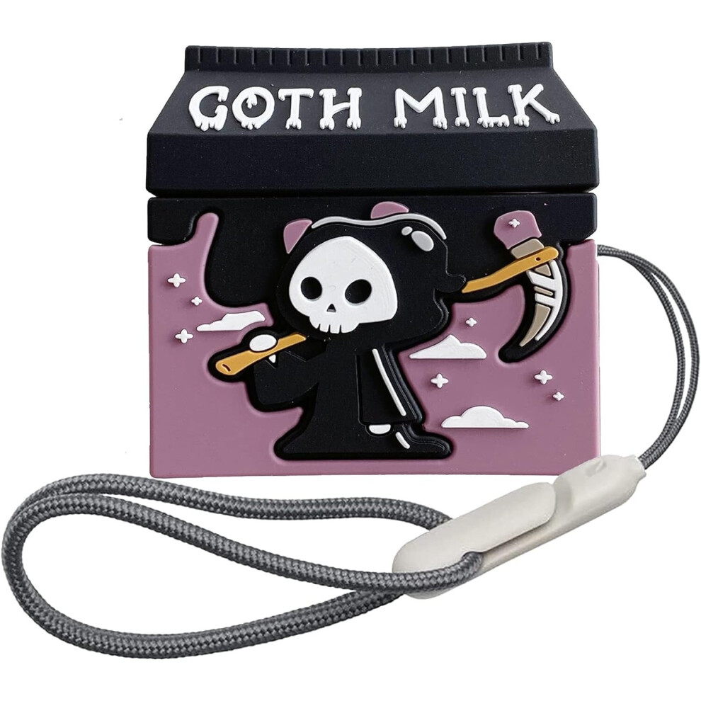 Cartoon Case Design For Airpods 1¡2 Version Adorable Case Soft Silicone Cover Silicone Shockproof Case Anti-Fall Case For Airpod 1¡2 Case Goth Milk 7770197754224