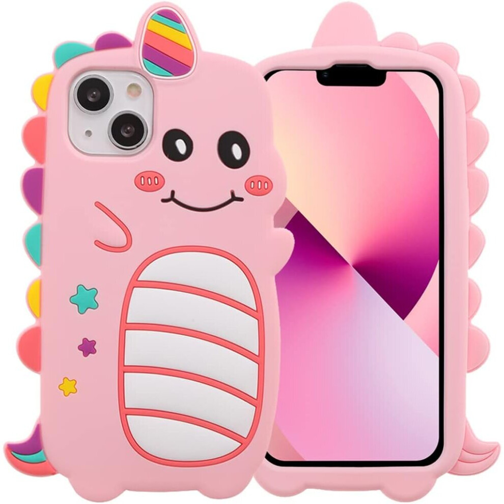 Photos - Case TIANFU 3D Unicorn for iPhone 3/iPhone 14,3D Cute Cartoon Kids Girls Women Unicorn Shape Character Soft Silicone Phone -Pi