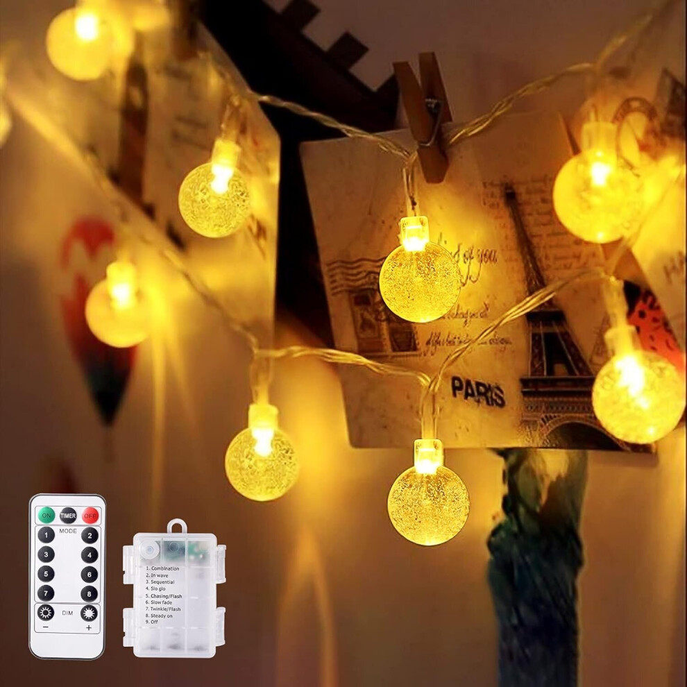 10M 80 LED Battery Operated String Lights with 8 Modes, Warm White, Christmas Home Decor Living Room Wedding Bedroom  Balcony [Energy Class A+++]-image-OPC-PCHSYKY-NEW