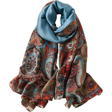 Womens 100% Large Mulberry Silk Scarf Long Satin Scarf Fashion Designer Scarf Lightweight Wraps