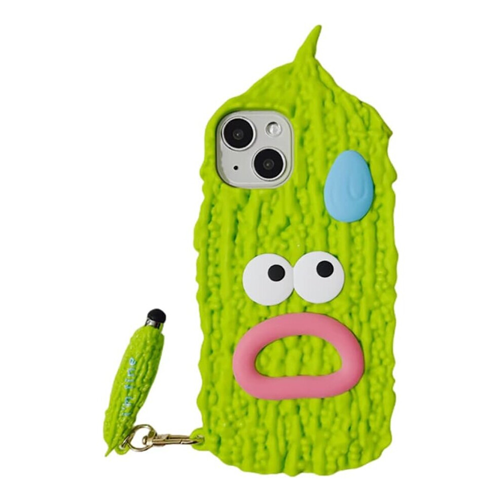 Phone Cases Apply To Iphone 12,Cute Cartoon Balsam Pear Phone Case With Balsam Pear Stylus 3D Case For Phone Case Soft Silicone Shockproof Cover 7770197749831