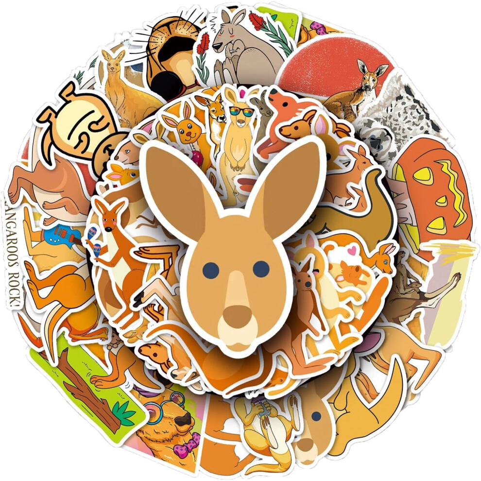 50Pcs Laptop Stickers Cute Animal Waterproof Stickers,Luggage Bike Bumper Skateboard Computer Scrapbook Car Cup Decals Pack,Water Bottles Stickers