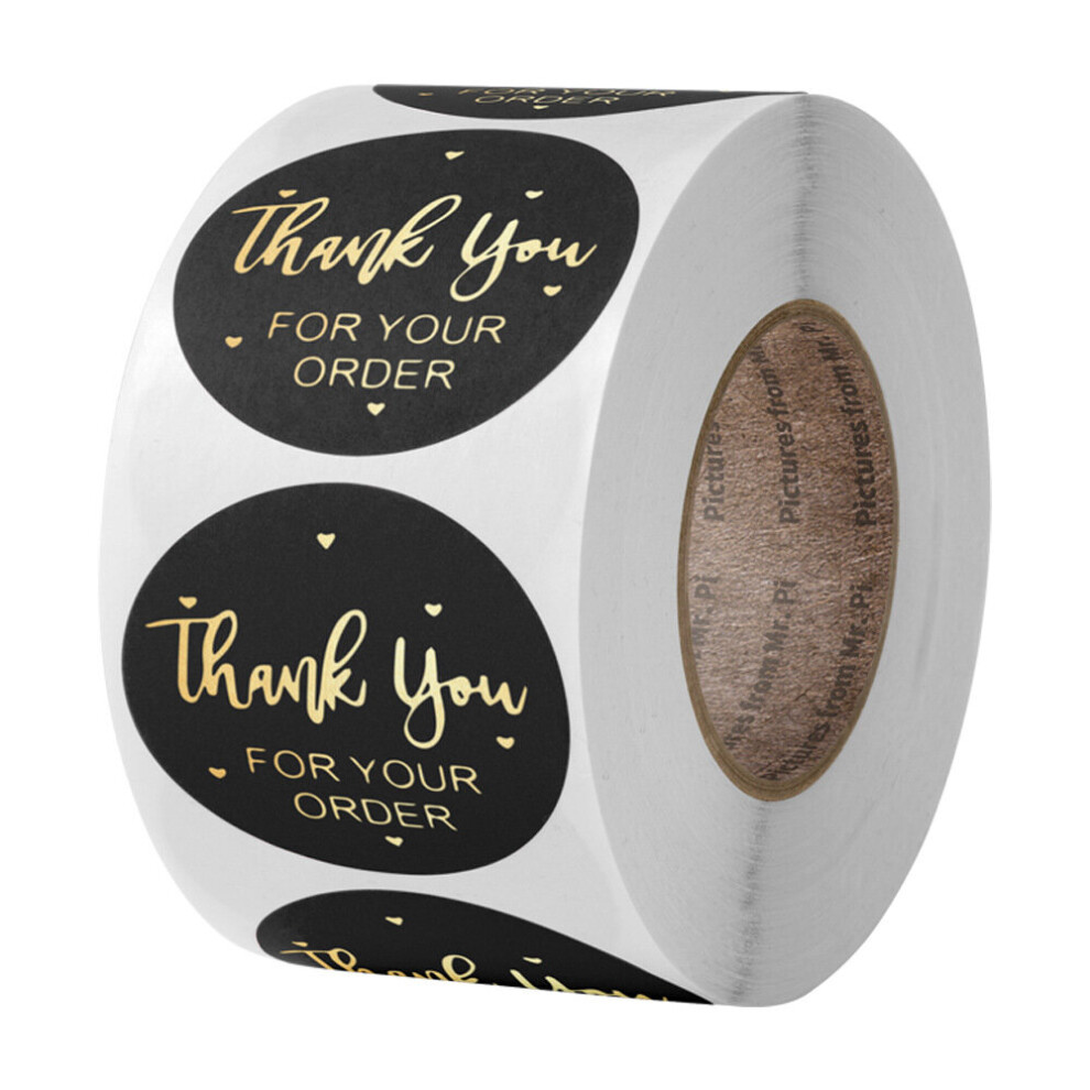 Thank you stickers thank you self-adhesive stickers, round English stickers Christmas stickers