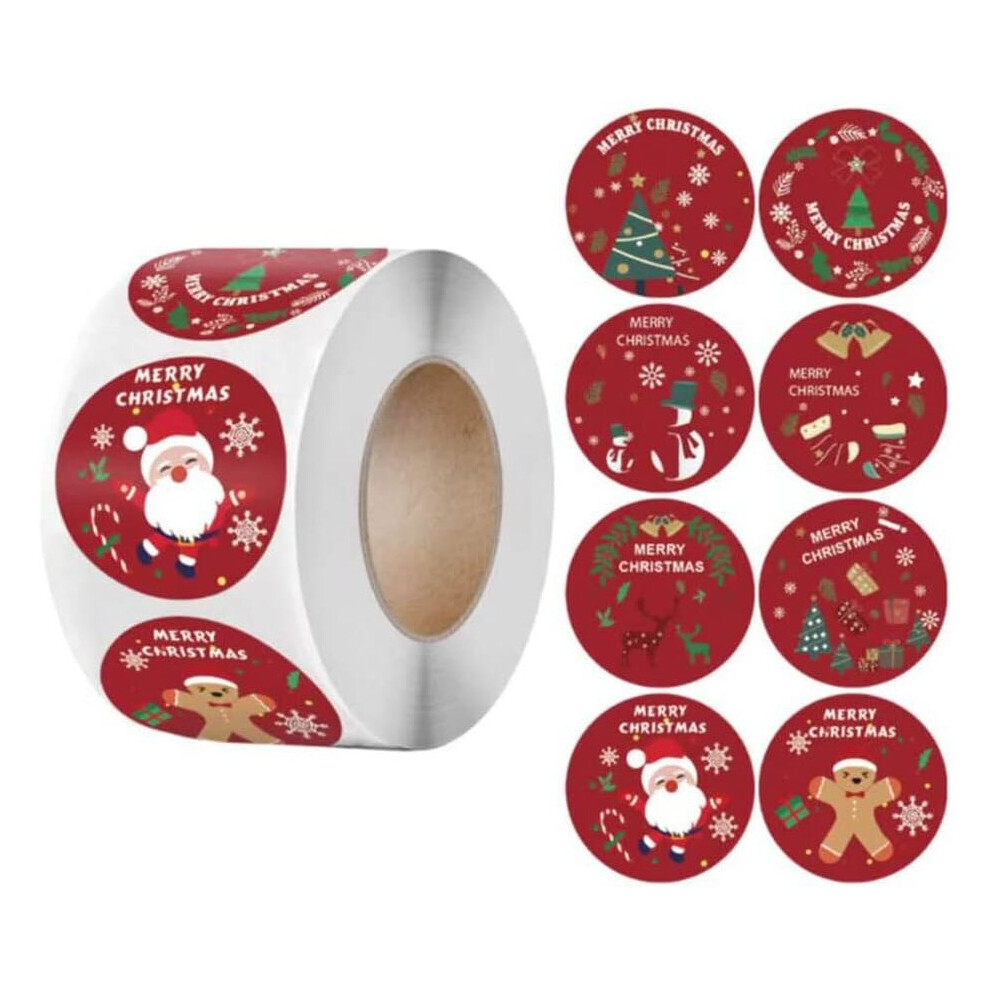 Merry Christmas Sticker Labels, 1-inch Christmas Envelope Sealing Sticker,Children's Card Making envelope500 Pieces