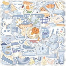 Waterproof Vinyl Water Bottles Stickers Pack Cute Laptop Stickers for Scrapbook,Journal Phone Skateboard,Computer, Luggage,Helmets Stickers 60Pcs