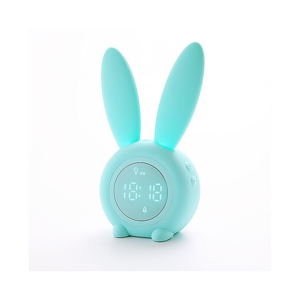 Kids Bunny Alarm Clock With Night 6 Ringtones, Cute Touch Control And Rechargeable Snooze Clock For Children Girls Bedroom Light Tianfu