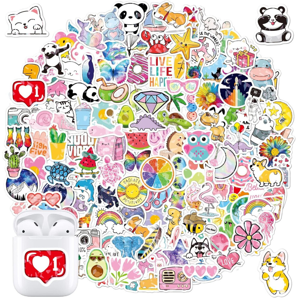 160Pcs Cute Stickers  Kawaii Stickers for Kid,GirlsTeens, Vinyl Waterproof Stickers for Water Bottles,Laptop, Phone Etc.Stickers Non Independent