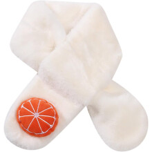 Autumn and winter new boys and girls rabbit orange scarf simulation rabbit plush cartoon scarf 0-10 years old children's scarf