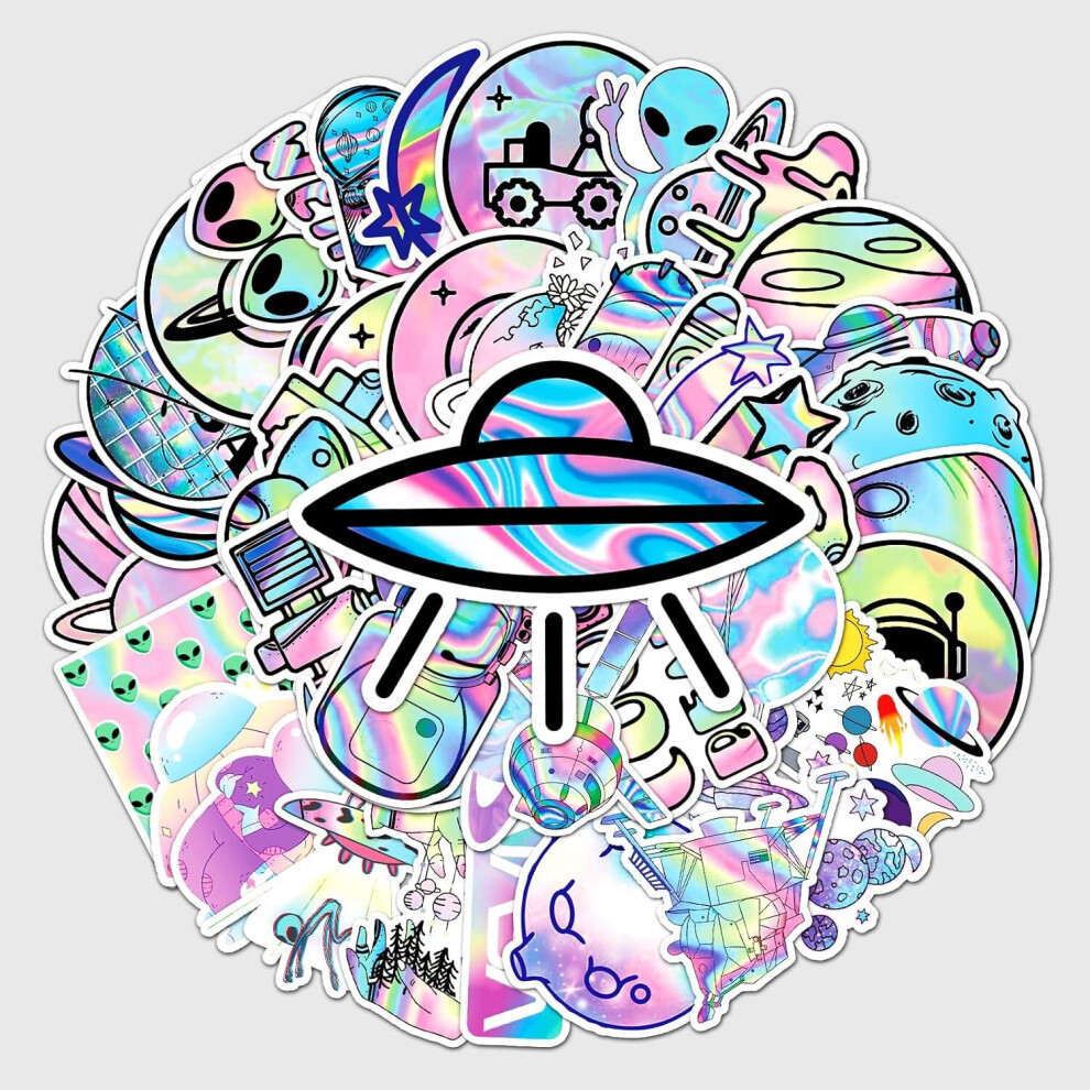 Alien Stickers for Kids,50pcs Pack Waterproof Sticker for Water Bottles Laptop Phone ipad Notebooks Cute VSCO Decal Gift for Teens Boys Girls Adults