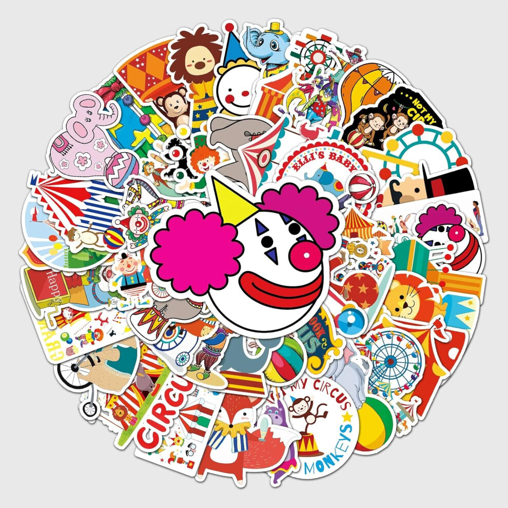 Clown Stickers for Kids,50pcs Pack Waterproof Sticker for Water Bottles Laptop Phone ipad Notebooks Cute VSCO Decal Gift for Teens Boys Girls Adults