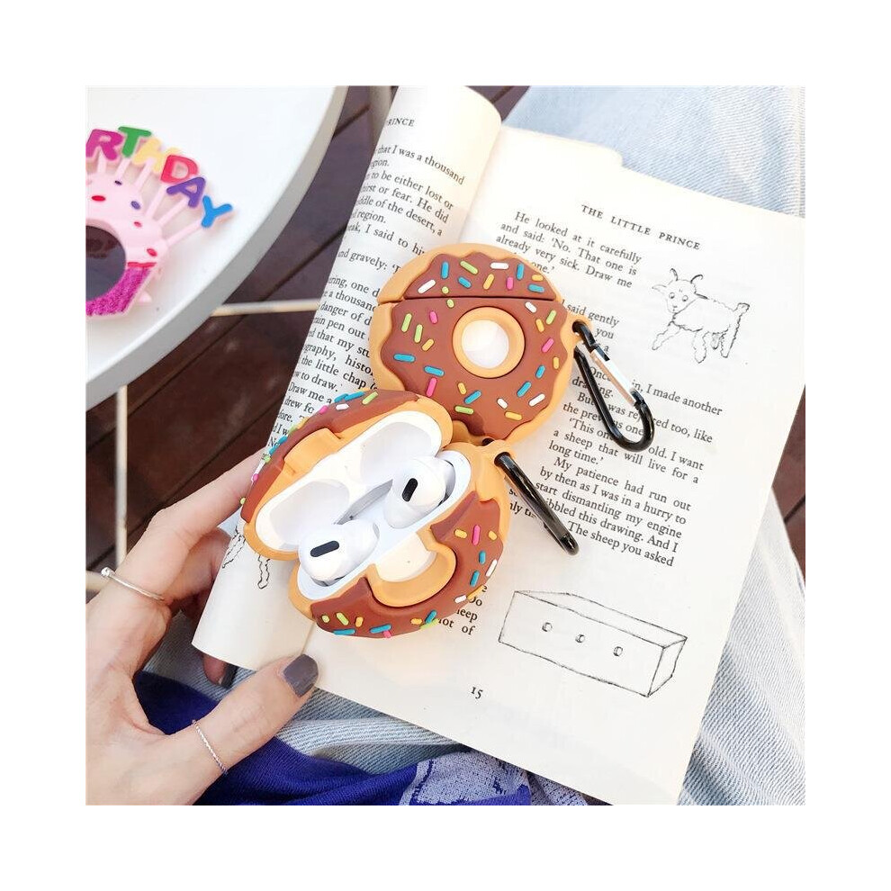 Cute Case For Airpods 3, 3D Donut Design Silicone Case Protective Shockproof Covers With Keychain For Airpods Earbuds 7770197753418