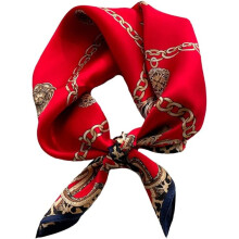 Women's 100% Pure Mulberry Silk Small Square Scarf - Neckerchief Women - Silk Headscarf - 21" x 28"