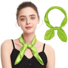 Silk Feeling Scarf Square Chiffon Scarf Solid Color Bandanas Retro Scarfs for Women Neck Scarf Purse Scarf