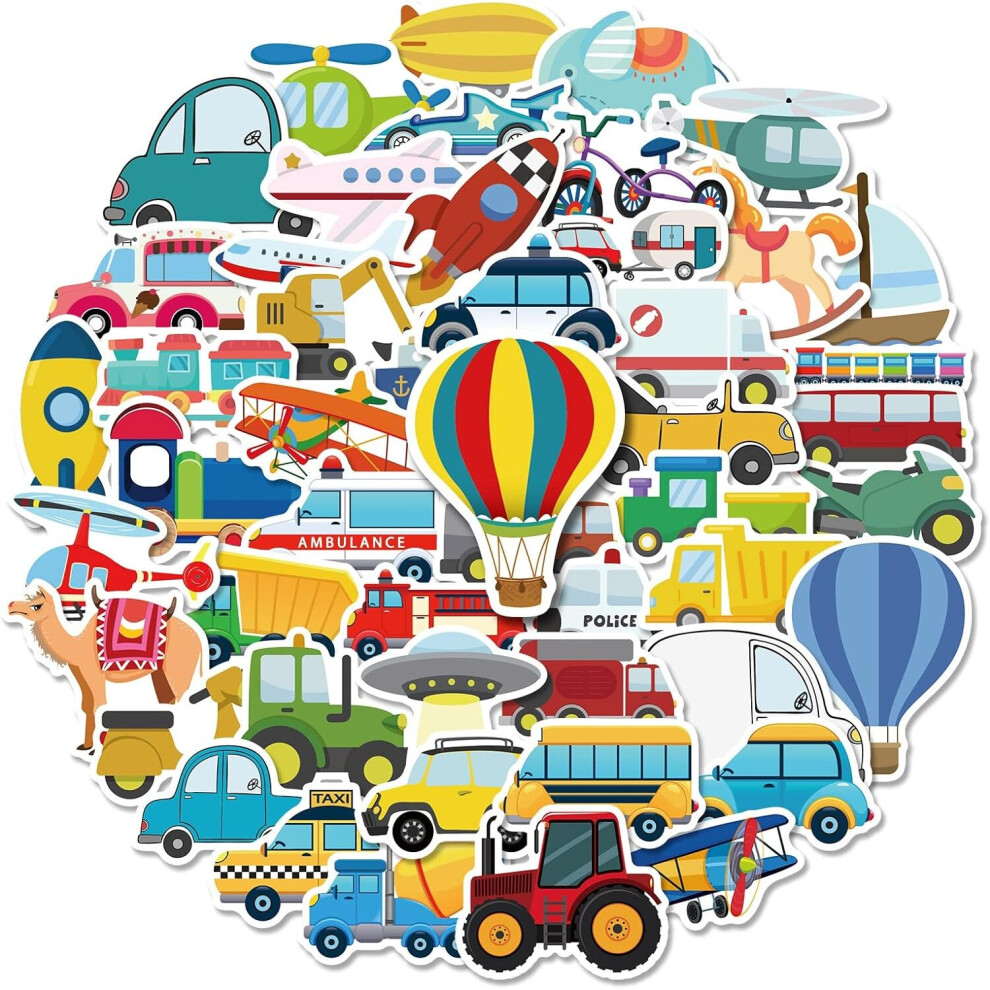50 Pack Shipping Stickers Car Bus Truck Airplane Ship Stickers For Kids School And Home Party Supplies Kids