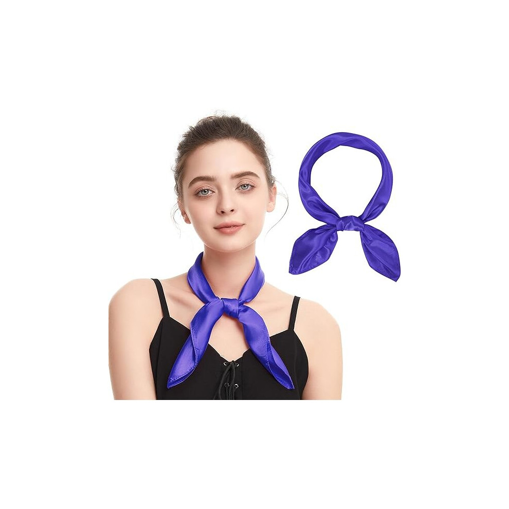 Silk Feeling Scarf Square Chiffon Scarf Solid Color Bandanas Retro Scarfs for Women Neck Scarf Purse Scarf-image-OPC-PCHT27N-NEW