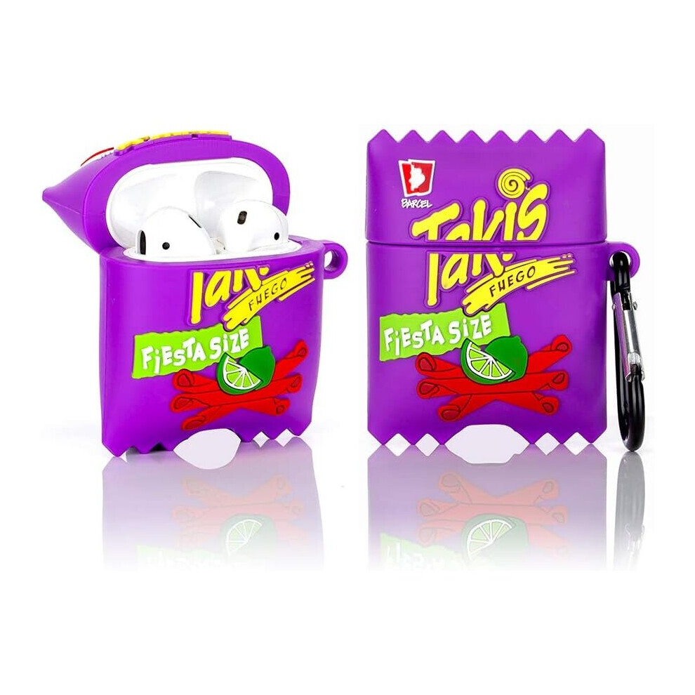 Cute Case For Airpods 2Nd/1St Generation, 3D Tkchips Design Silicone Case Protective Shockproof Covers With Keychain For Airpods Earbuds 7770197753586
