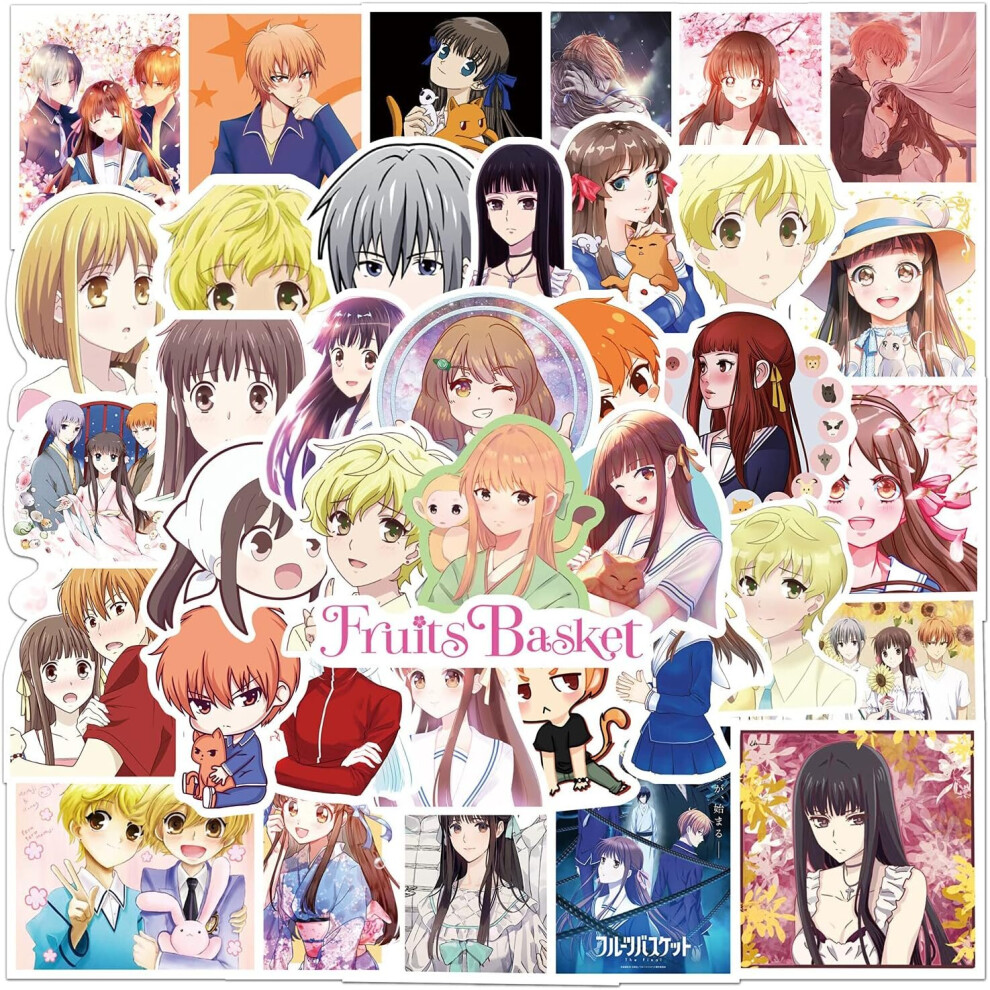 50Pcs Anime Stickers Aesthetic Graffiti Cartoon Decals Vinyl Waterproof Stickers for Laptop Water Bottle Skateboard Phone Luggage Helmet Suitcase