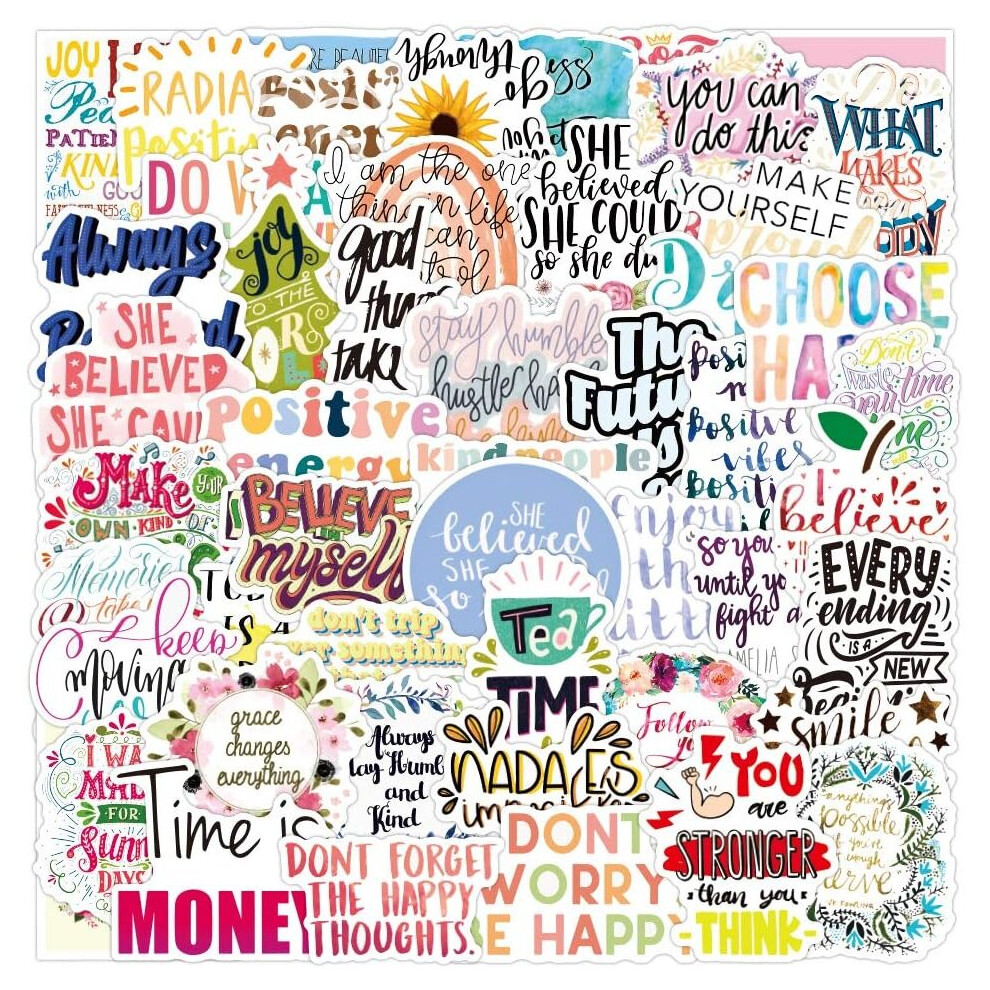 Tianfu 50 Pcs Inspirational Reward Decals For Teens Students Teachers Employees Water Bottle Hydro Flask Laptop Vinyl Waterproof Positive Stickers Pack