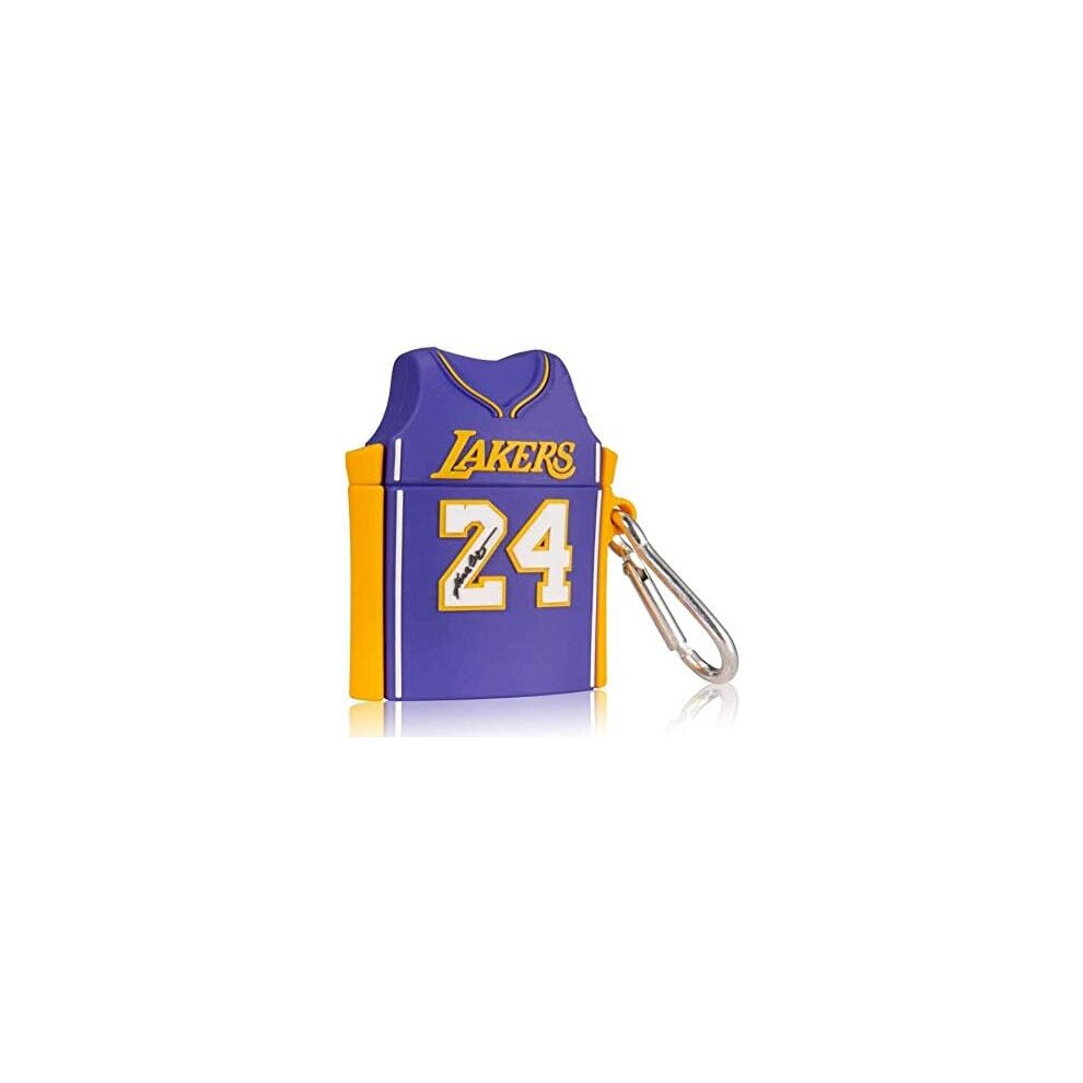 Silicone Airpods Case Cover | Compatible With Airpods 1&2 Only | Laker | Comes With A Unique Keychain | Wireless Charging Airpod Case Purple 7770197753845