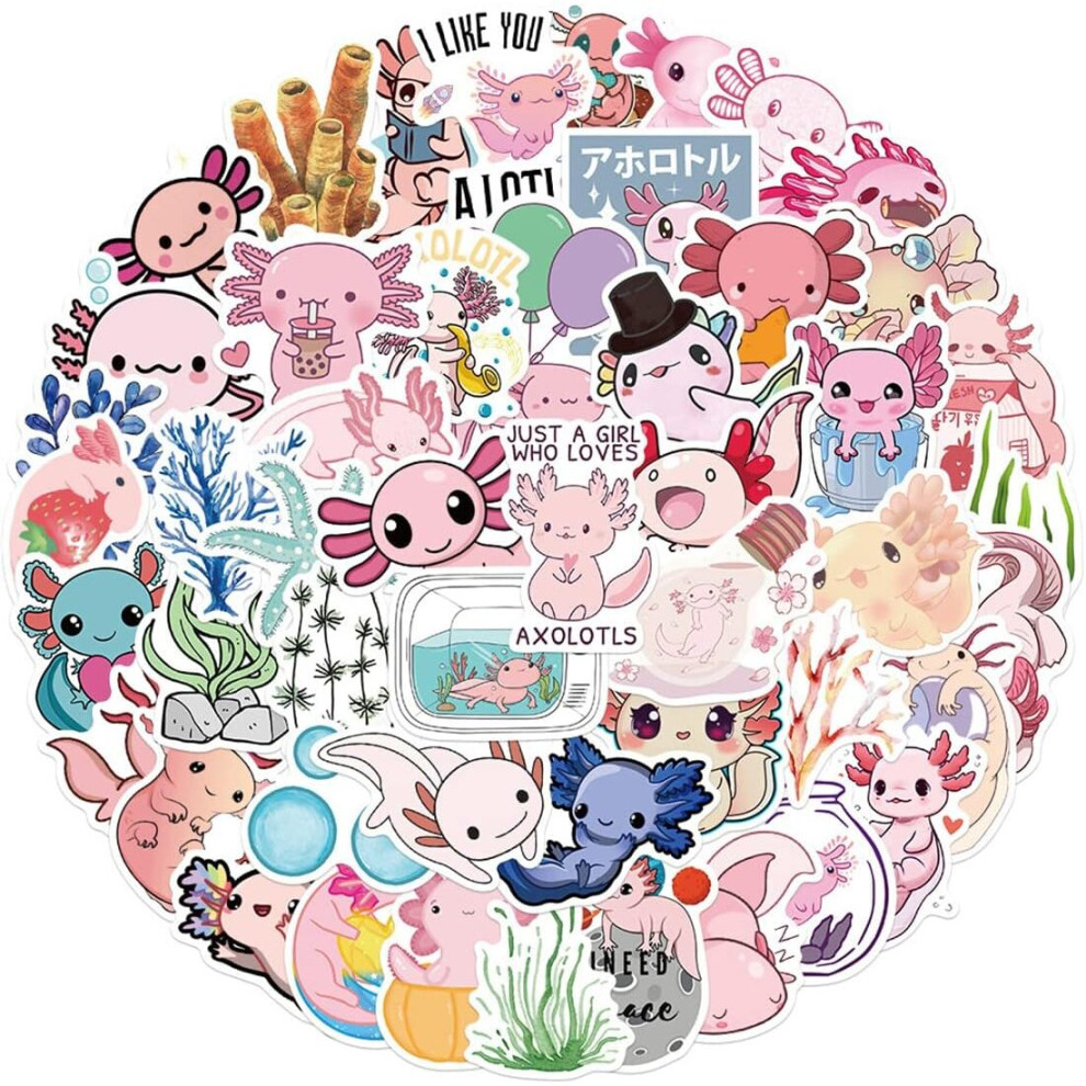 Tianfu 50Pcs Cute Animal Stickers For Kids, Water Bottles Stickers Vinyl For Girls Phone/Laptop/Luggage