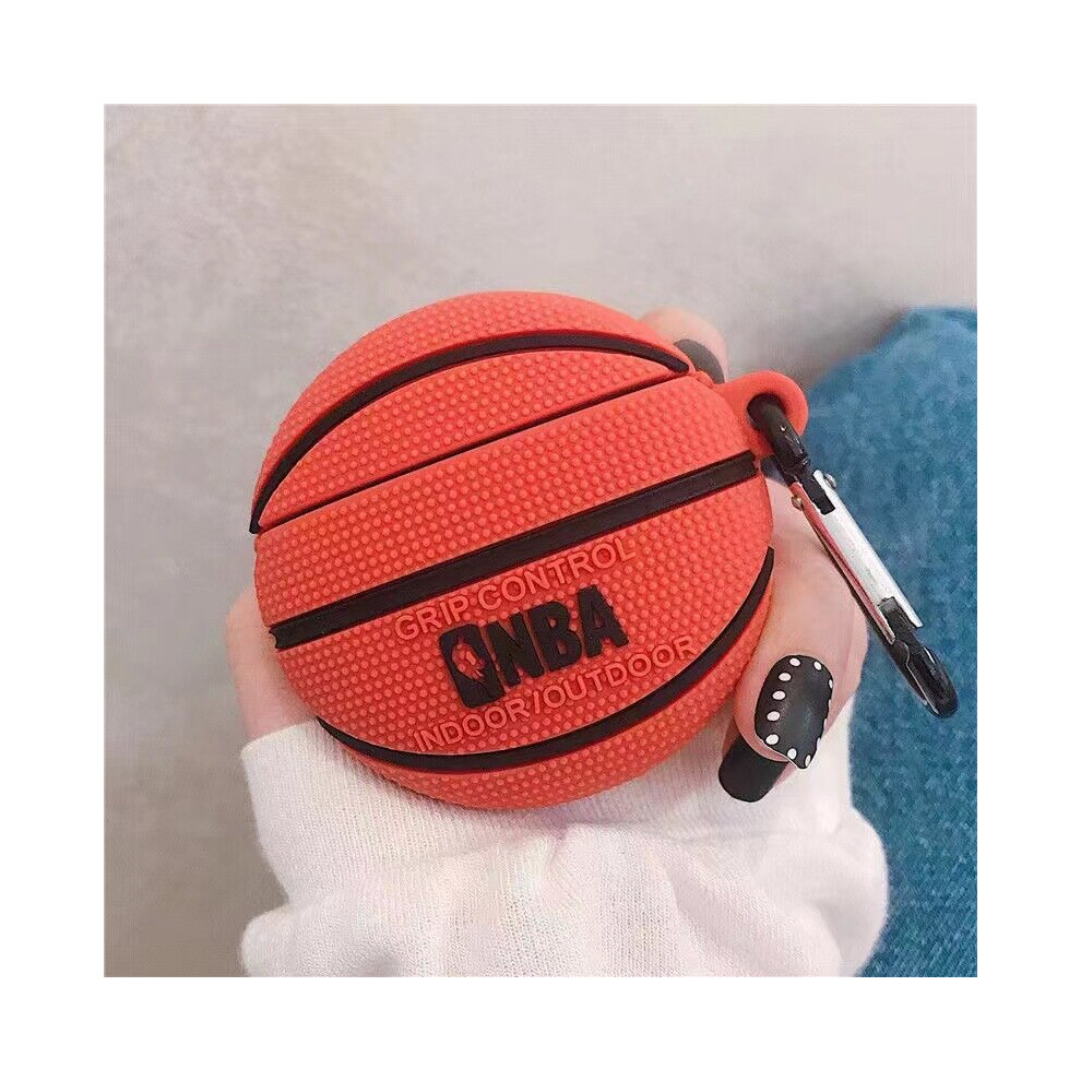Funny Novelty Cool Protective Carrying Skin With Anti-Lost Strap Carabiner For Girls Women Kids Airpods Pro Case/Basketball 7770197753784
