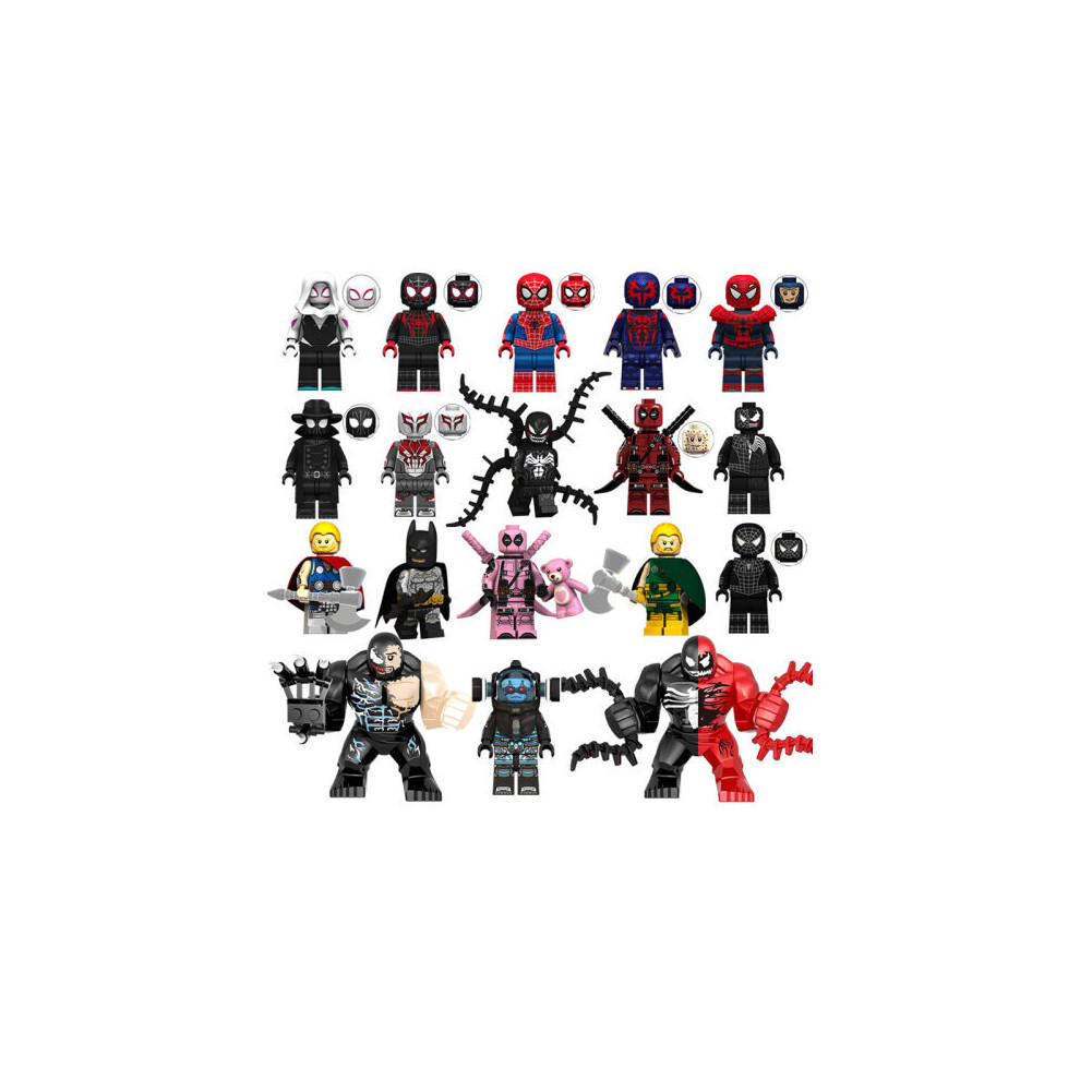 18PCS Spider Man Venom Marvel Minifigures Kids Toys Fit Lego