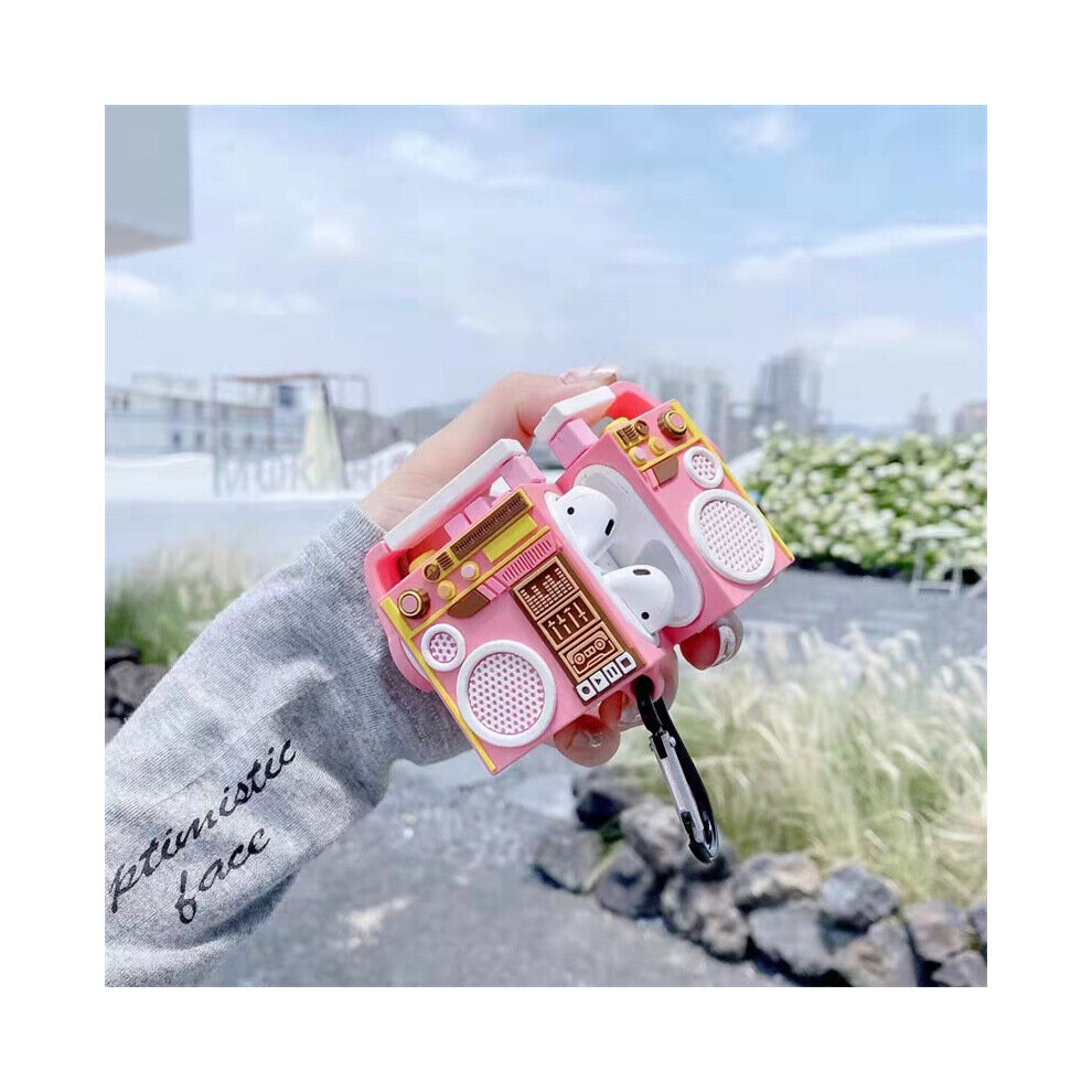 Cartoon Case With Keychain For Airpods 1/2, Funny 3D Cool Design Silicone Charging Case Protective Cover Compatible For Airpods 1/ 2 7770197754651
