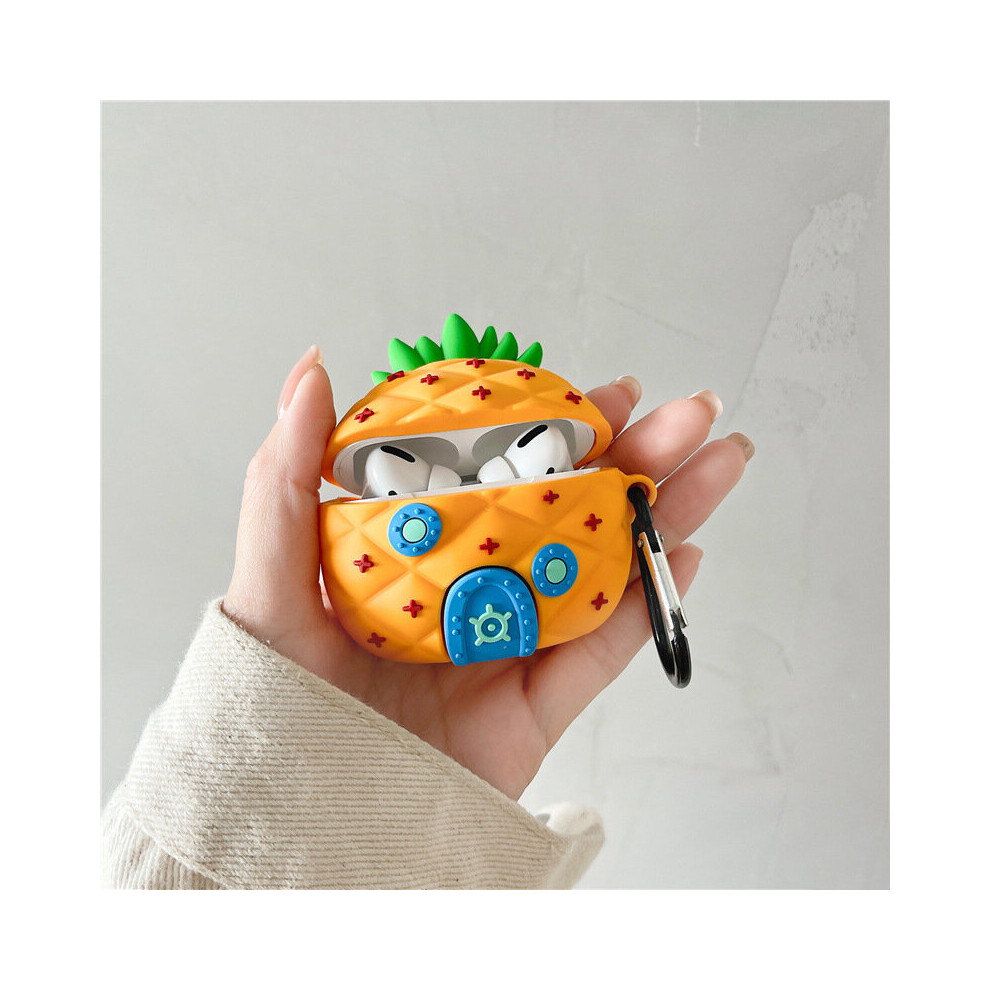 Airpods Pro Case Cartoon Cute Kawaii Silicone Cases Design Cover Cool Unique Fashion Fun Funny Soft Coves For Girls Girly Boys(Pineapple) 7770197753234