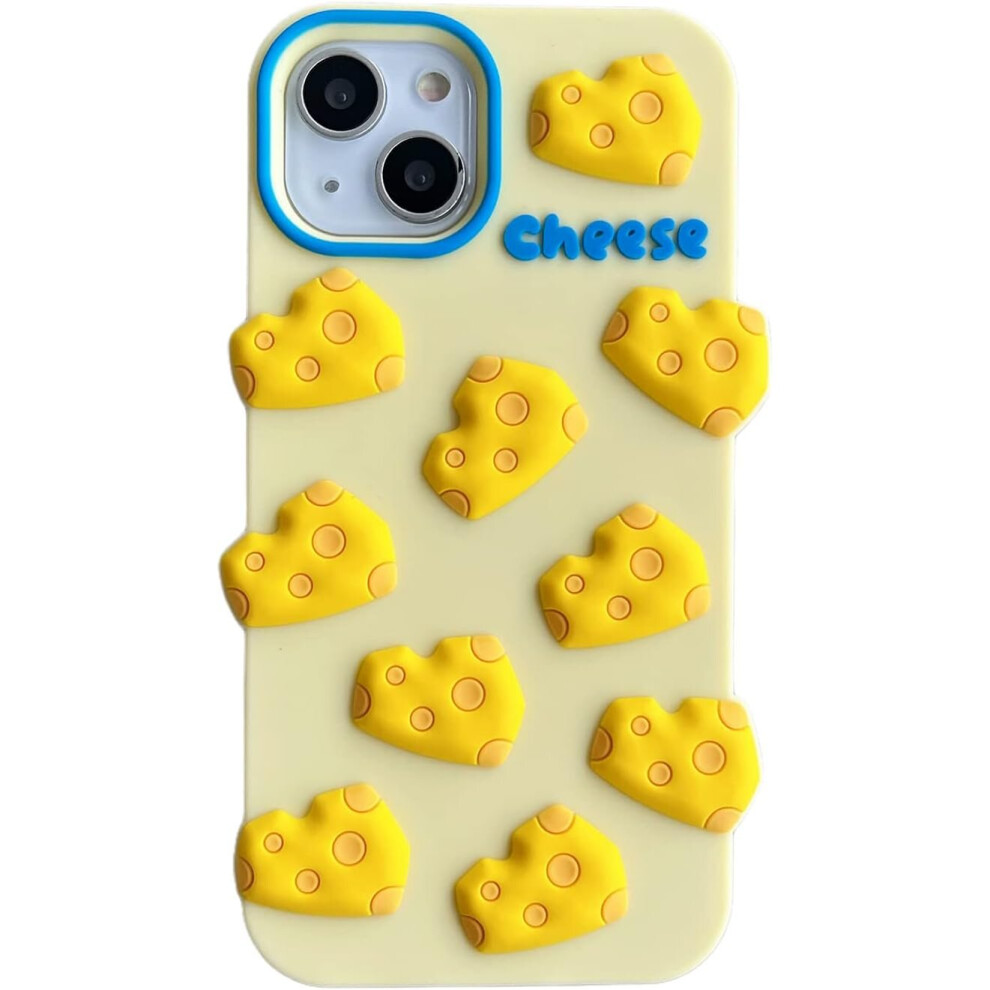 Kawaii Phone Cases Apply to iPhone Xs Max,Cute Cartoon Cheese Phone Case Unique Fun Cover Case 3D Phone Case Soft Silicone Shockproof Cover-image-OPC-PCHSZWS-NEW