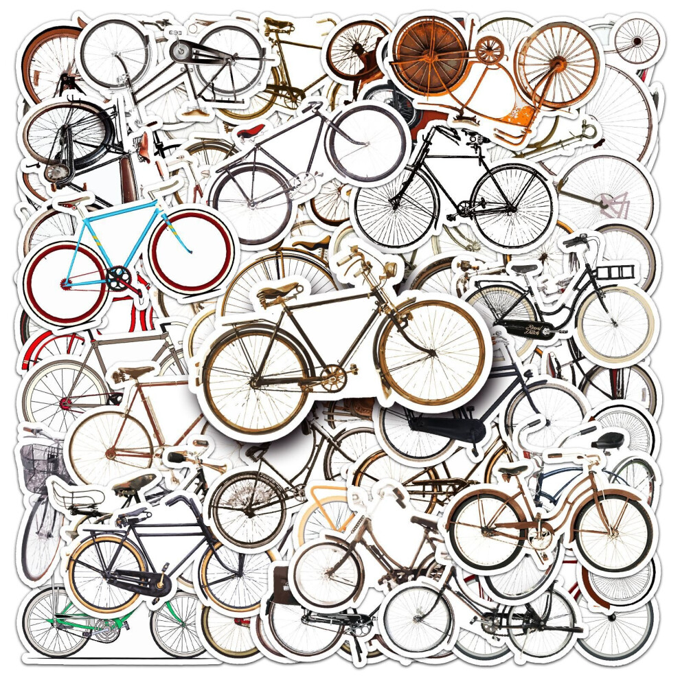 50 Pcs Bicycle Cute Aesthetic Cool Sticker for Laptop Luggage Skateboard Scrapbook Cars Helmet Water Bottle  Phone Guitar,Vinyl Waterproof Stickers