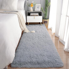 Shaggy Runner Rugs Living Room Soft Kitchen Hallway Rug Grey 80x300 cm
