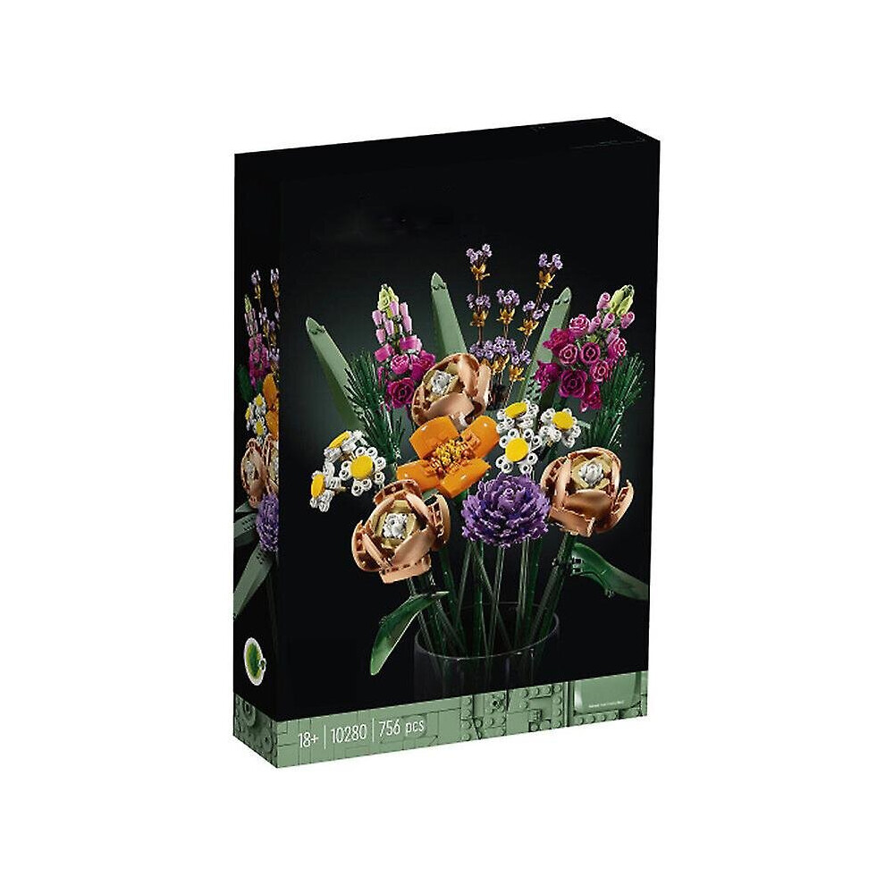 Flower Bouquet 10280 Artificial Flowers, Building Set Compatible With Adults, Decorative Home Accessories, Valentines Day Gift Idea, Botanical C