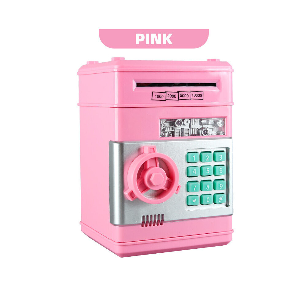 (Pink) oney Box for Kids Ages 3-12 Money Bank Piggy Bank for Boys Girls ATM Password Money Safe Savings Money Bank Kids Birthday Gifts