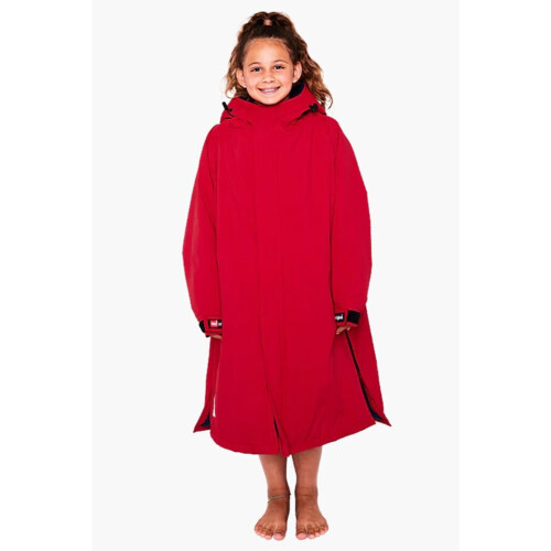 (Small - aged 4-9) Red Original Kids Waterproof Changing Robe - RED