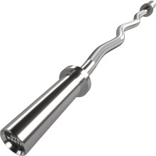 GYM MASTER 2 in Olympic EZ Curl Bar with Spring Clips – Knurled Anti-Slip Grip, Durable, Includes 2 Clips (No Weight Plates Included)