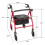 Folding Rollator Walker Lightweight Disability Aid Mobility W/ 4 Wheels & Seat 7