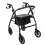 Folding Rollator Wheeled Walker Walking Frame W/ Seat Bag & Wheels 11
