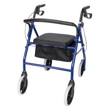 Folding 4 Wheel Rollator Mobility Walker with Padded Seat For Elderly Disable