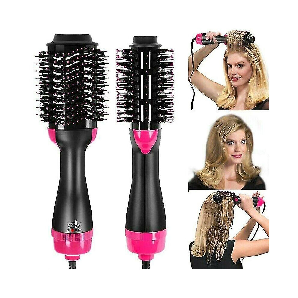 3 In1 Electric Hair Dryer Brush Curler Comb Rotating Straightener Hairdryer Comb