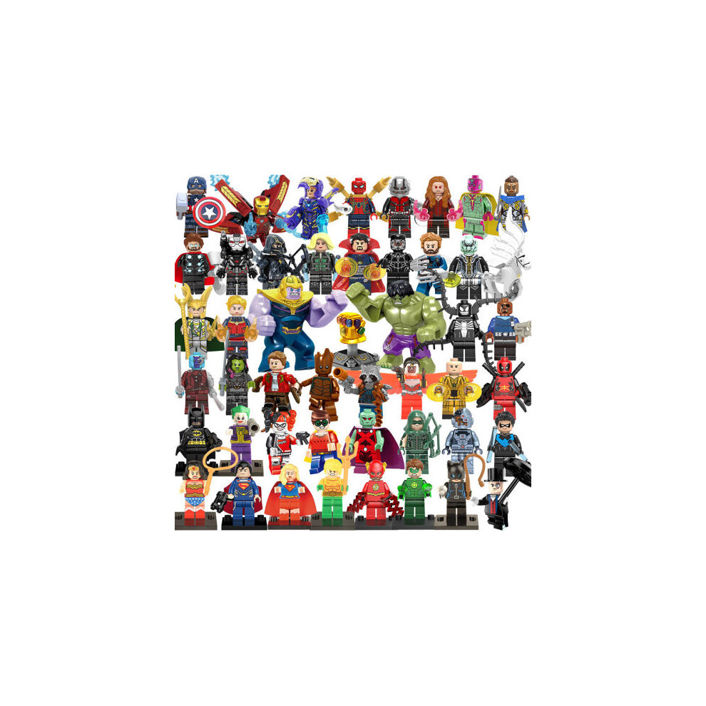 48PCS DC Marvel Superheroes Minifigures Toys Fit Lego