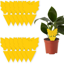 Fruit Fly Trap, 10 Pcs Yellow Sticky Insect Catcher For Indoor And Outdoor Houseplant - Non-toxic And Eco-friendly
