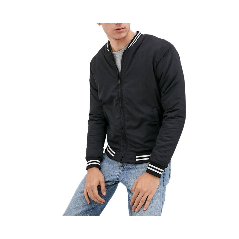 (Black, S) BRAVE SOUL Mens Jacket Sports