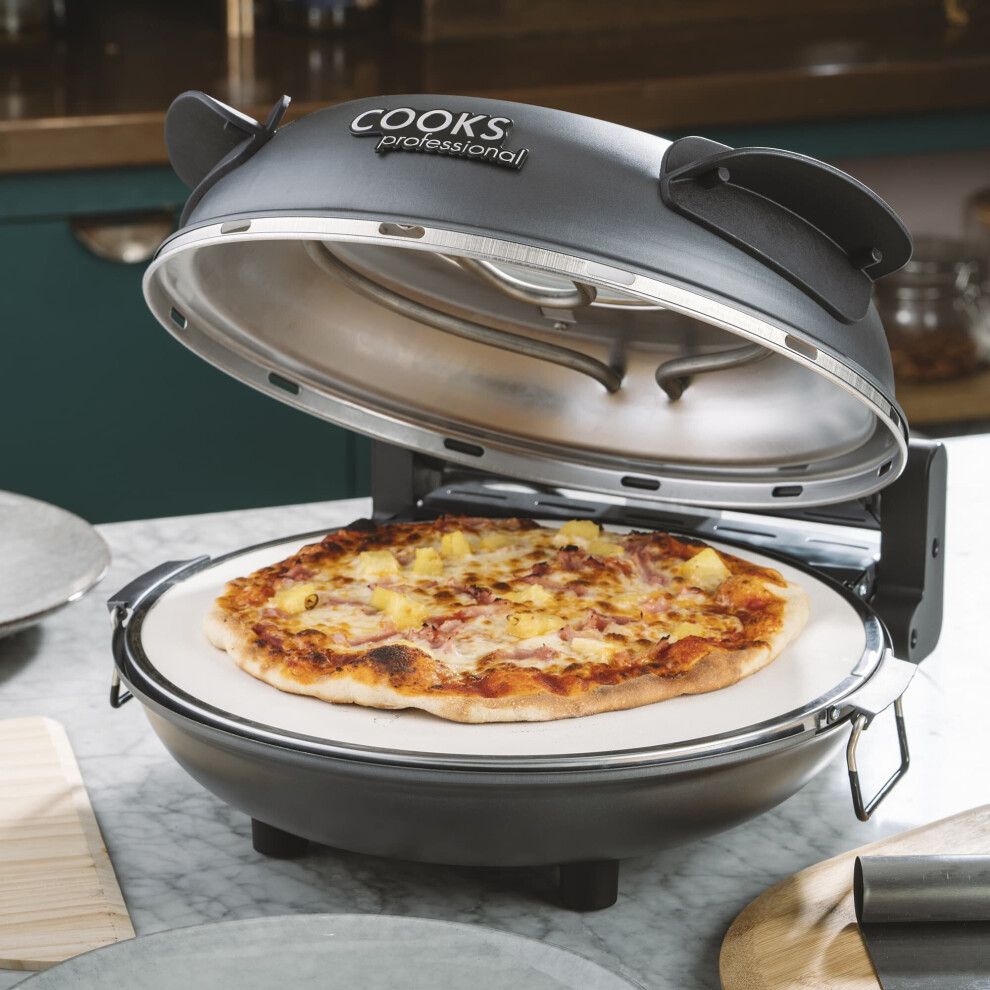 Cooks Professional Pizza Oven Electric Authentic Stone Baked Pizza 30cm 12 inch